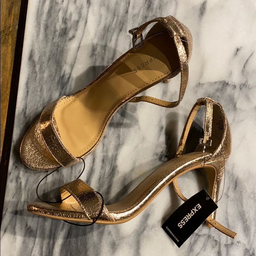 NWT Rose Gold Ankle Strap Heel from Express